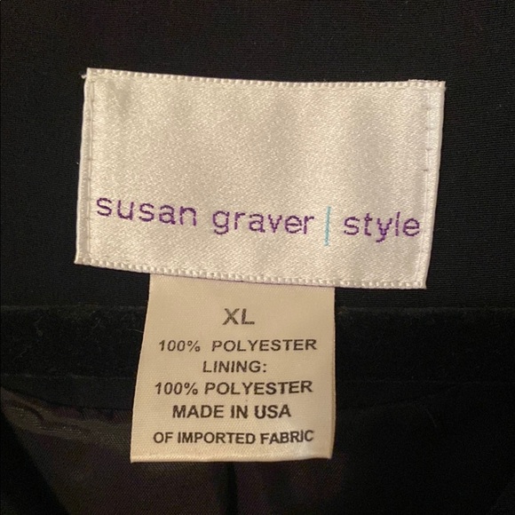 Susan Graver Black Button Front Tailored Blazer size xl - Picture 8 of 10